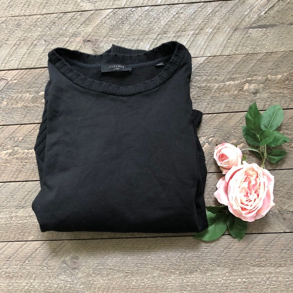 All Saints Riley Jumper Black Oversize Sweater - Picture 3 of 7